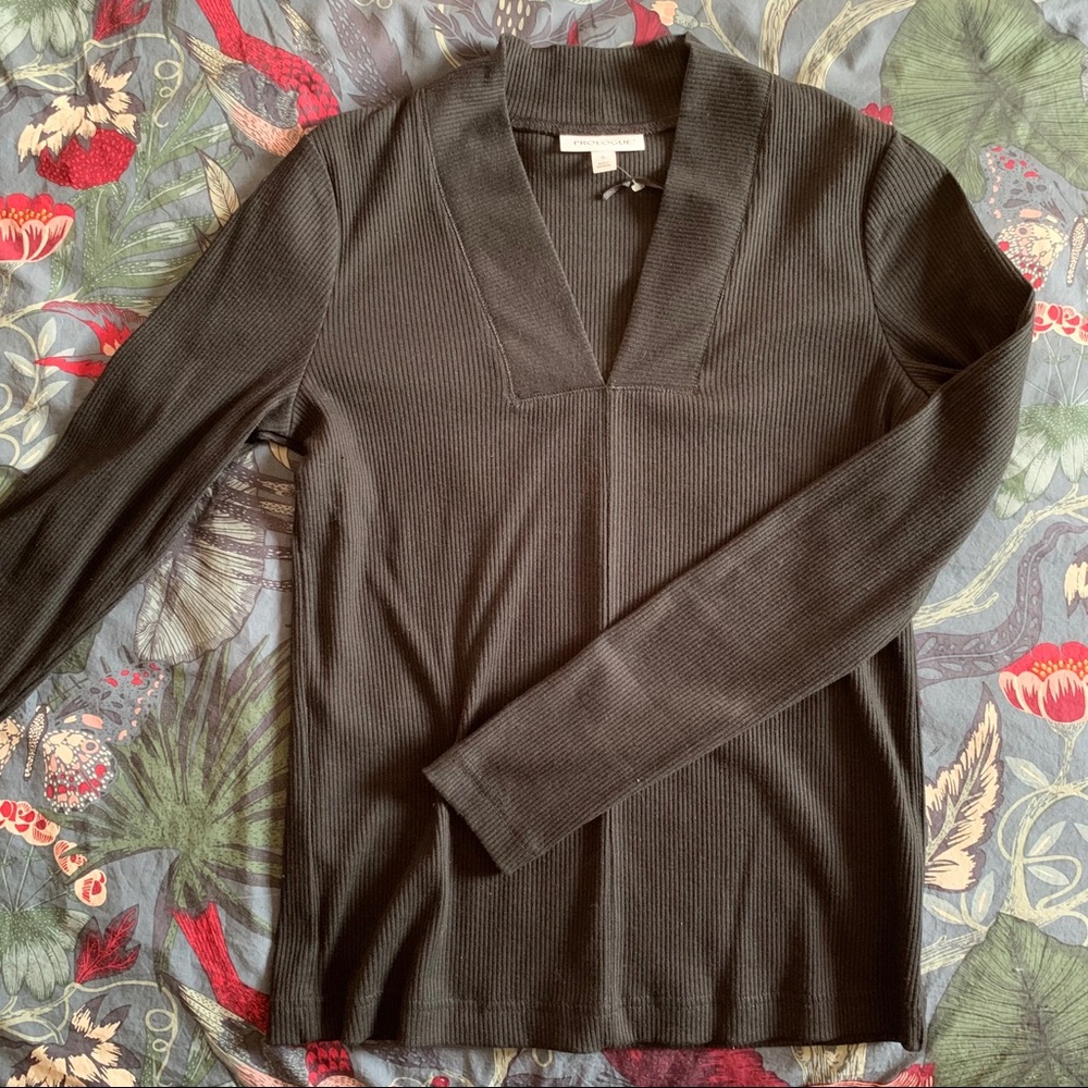 Black V-neck Sweater
